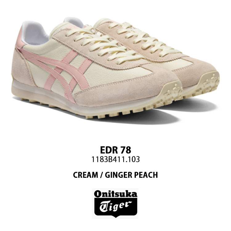 Onitsukatiger オニツカタイガー EDR 78 CREAM/GINGER PEACH Onitsuka Tiger EDR 78 Cream Ginger Peach Men's - 1183B411