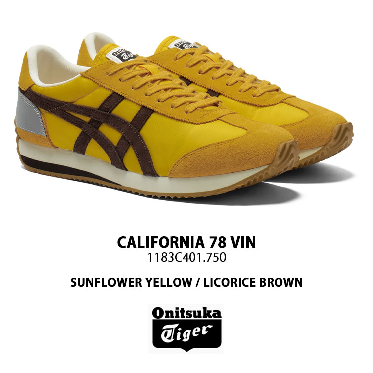 ◆onitsuka tiger◆ California 78 VIN 1183C401_750 Onitsuka Tiger CALIFORNIA 78 VIN (YELLOW/BROWN) 1183C401.750