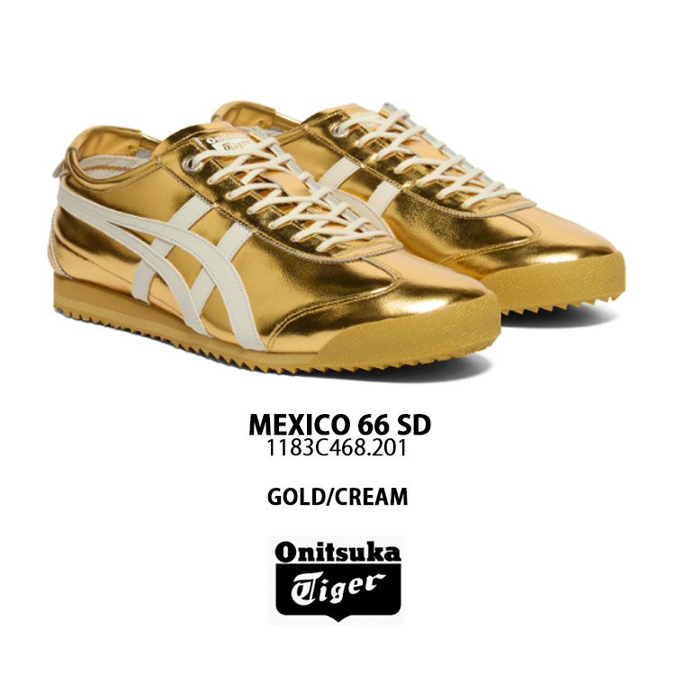限定品 美品級 Estée Lauder タイガーイヤーオブザタイガーゴールド Onitsuka Tiger（オニツカタイガー） スニーカー MEXICO 66 SD GOLD