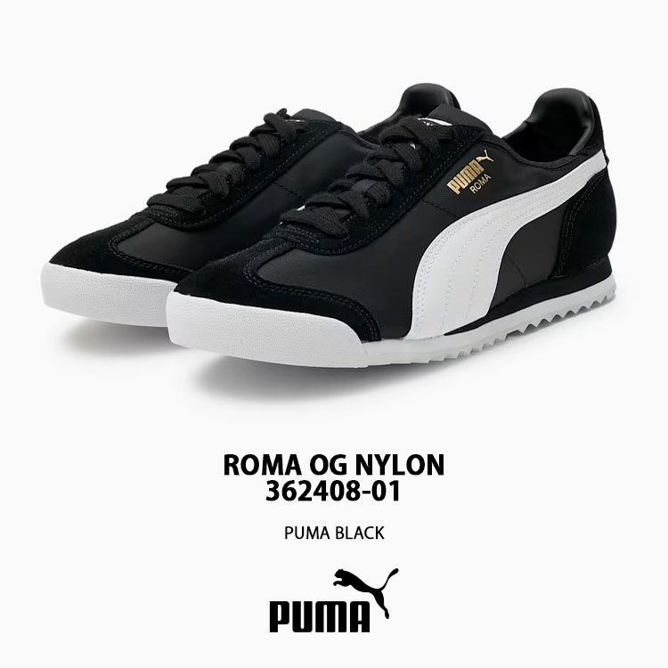 ★ PUMA ★ ROMA OG NYLON プーマ ローマ OG 362408-01 Puma Roma OG Nylon Whisper White Black Unisex Sneakers