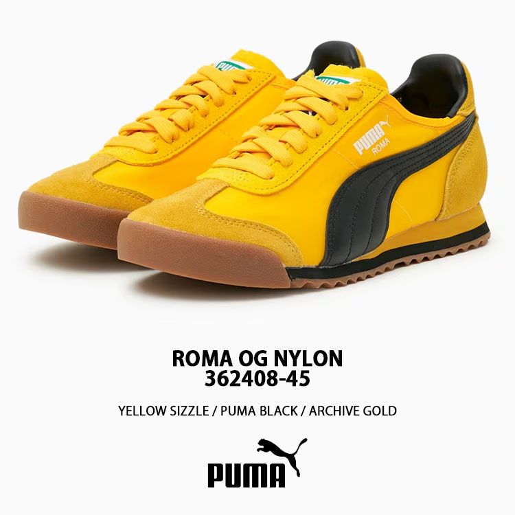 PUMA（プーマ） スニーカー ROMA OG NYLON 362408-45 YELLOW BLACK