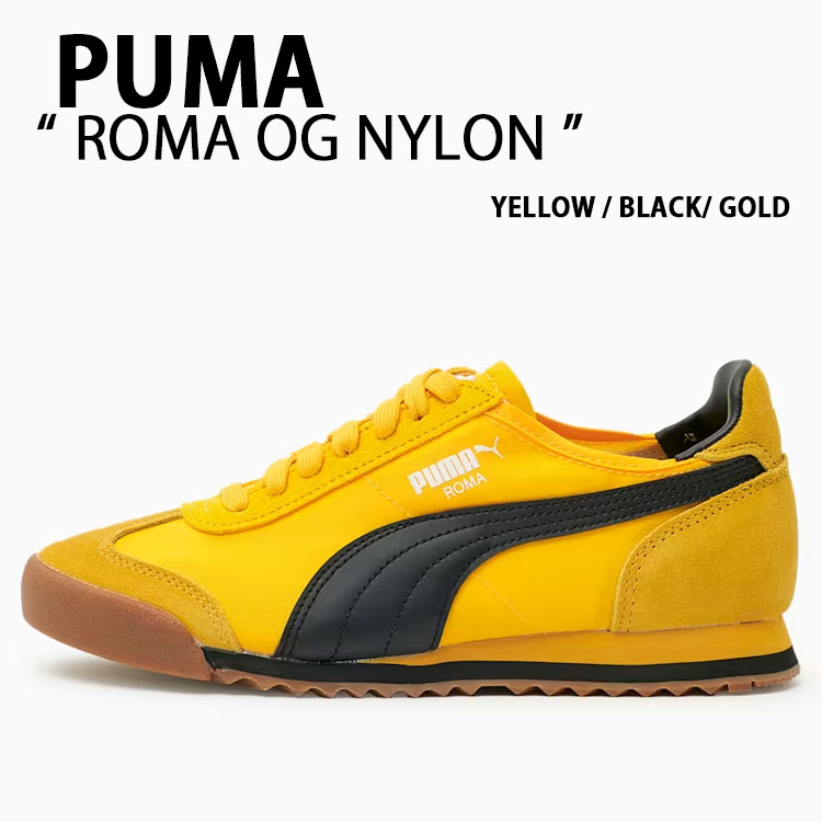 PUMA プーマ スニーカー ROMA OG NYLON 362408-45 YELLOW BLACK シューズ イエロー ブラック スウェード メンズ レディース pm-36240845.jpg
