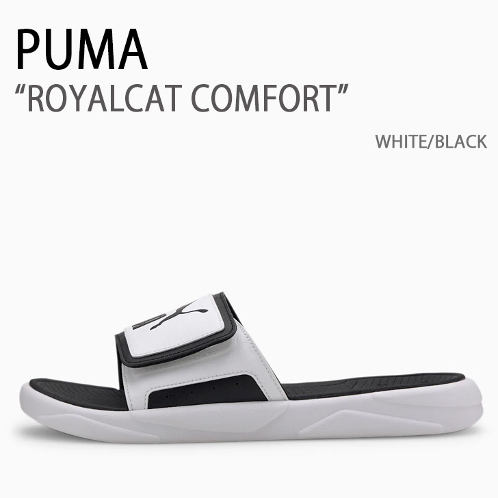 PUMA プーマ サンダル PUMA ROYALCAT COMFORT WHITE BLACK シューズ