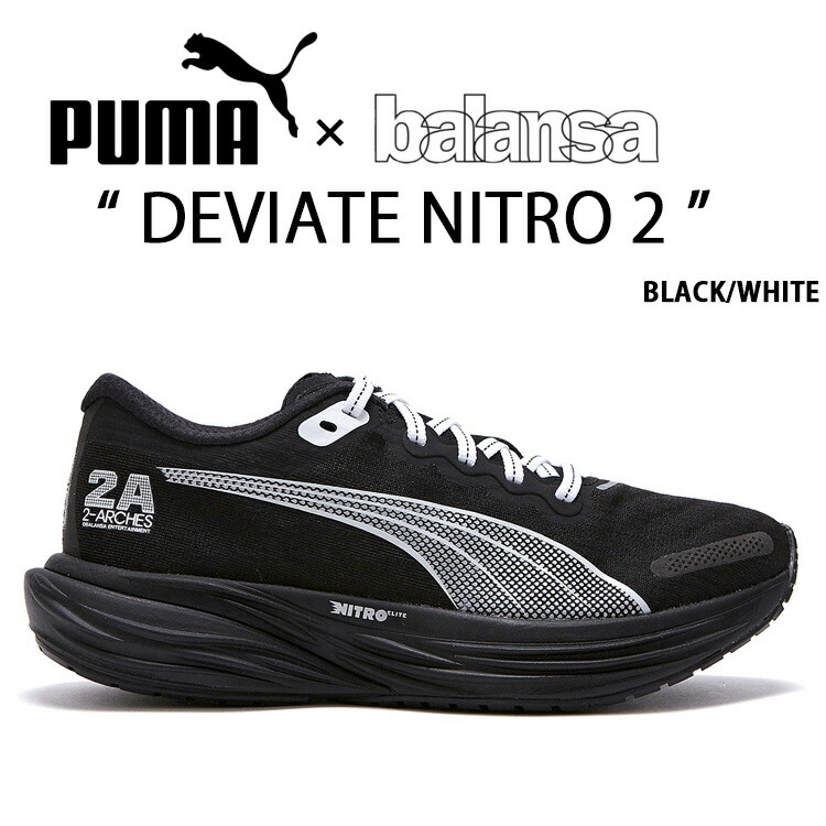 PUMA プーマ スニーカー balansa DEVIATE NITRO 2 BLACK WHITE