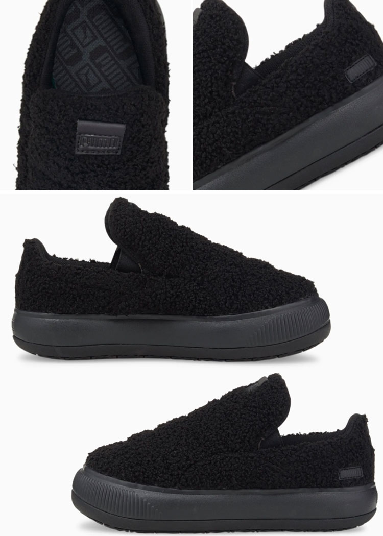 PUMA プーマ スニーカー SUEDE MAYU SLIP-ON TEDDY BLACK