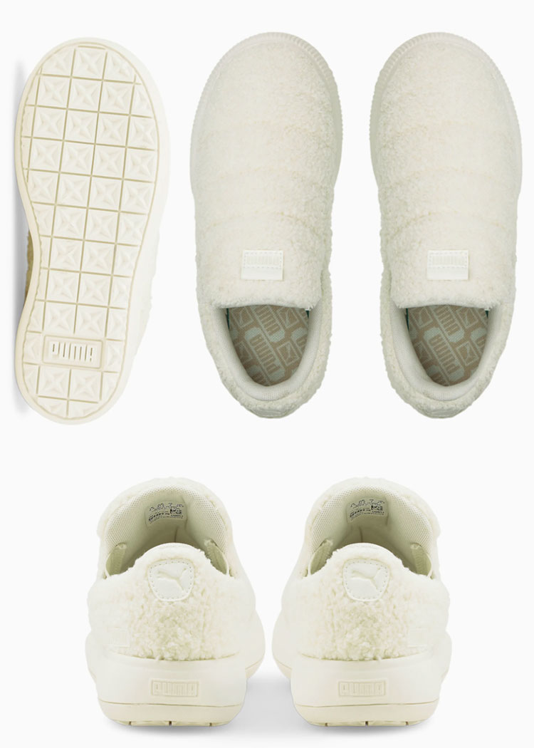 PUMA プーマ スニーカー SUEDE MAYU SLIP-ON TEDDY MARSHMALLOW ホワイト 厚底スニーカー シューズ シェルパ  メンズ レディース 男性用 女性用 38488702