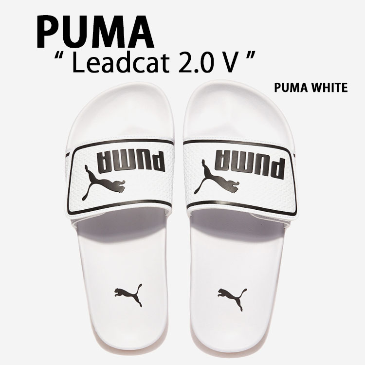 PUMA プーマ サンダル Readcat 2.0 V スライドサンダル WHITE BLACK PKI38751502 シャワーサンダル リードキャット ホワイト ブラック PUMA（プーマ） サンダル Readcat 2.0 V スライドサンダル WHITE BLACK