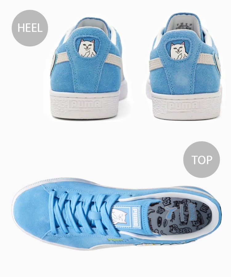 PUMA プーマ スニーカー RIPNDIP SUEDE BLUE WHITE 393537-01 リップンディップ スエード コラボ  コラボスニーカー コラボシューズ ブルー ホワイト