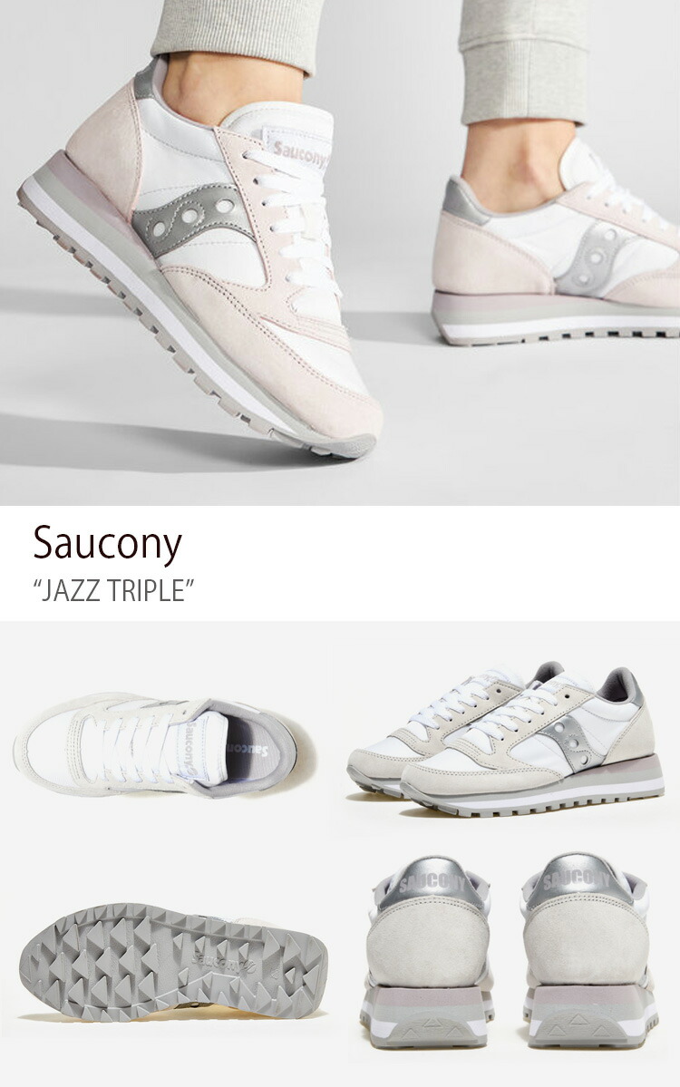 Saucony（サッカニー） スニーカー JAZZ TRIPLE WHITE SILVER S60530
