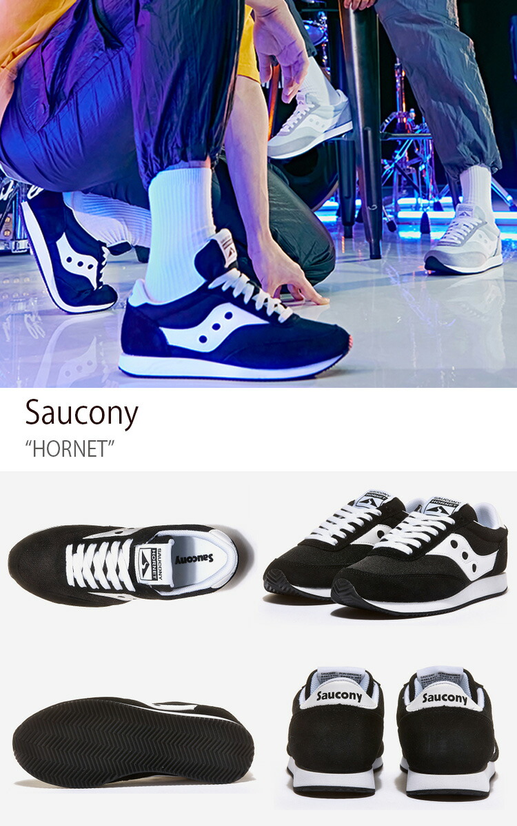 Saucony（サッカニー） スニーカー HORNET BLACK WHITE S70538-1
