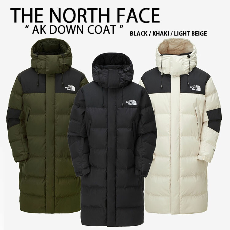 THE NORTH FACE ノースフェイス ダウンコート AK DOWN COAT ダウンジャケット ロングダウン ベンチコート DRYVENT  BLACK KHAKI LIGHT BEIGE WHITE NC1DN52K/J/L