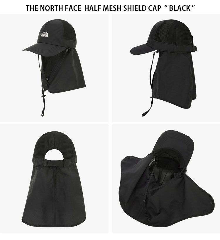 【The North Face】 HALF MESH SHIELD CAP - BLACK THE NORTH FACE ノースフェイス ベースボールキャップ HALF MESH