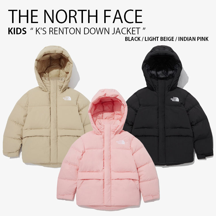 THE NORTH FACE ノースフェイス キッズ ダウンジャケット K'S RENTON DOWN JACKET レントン ダウン ジャケット  スタンドネック ロゴ 子供用 NJ1DP55S/T/U