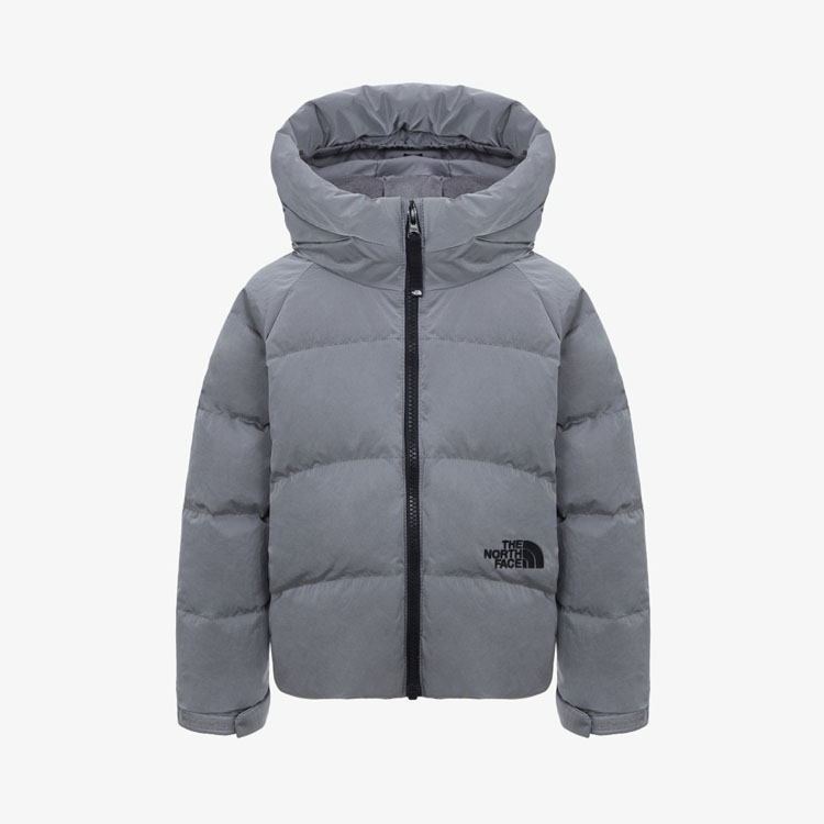 140ノースフェイスキッズ子供霜降りグレー濃い灰色ヌプシダウンジャケット THE NORTH FACE（ザ ノースフェイス） ノースフェイス キッズ ダウン