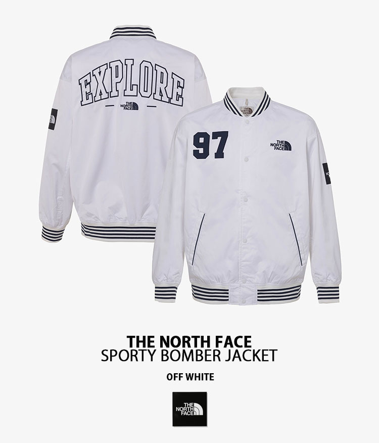 新品【正規品】 THE NORTH FACE スタジャン オフホワイト【L】 THE NORTH FACE ノースフェイス ボンバージャケット MA-1 SPORTY