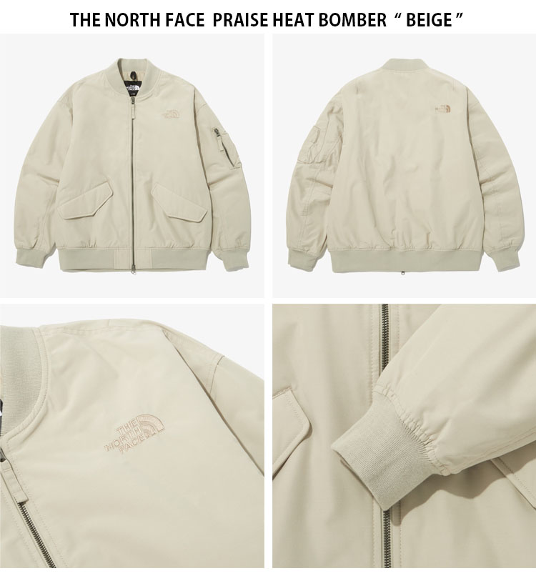 THE NORTH FACE ノースフェイス ボンバージャケット PRAISE HEAT BOMBER ブルゾン MA-1 MA1  ノーカラージャケット ロゴ カジュアル NJ3NP01A/B/C NJ3NP53A/B/C