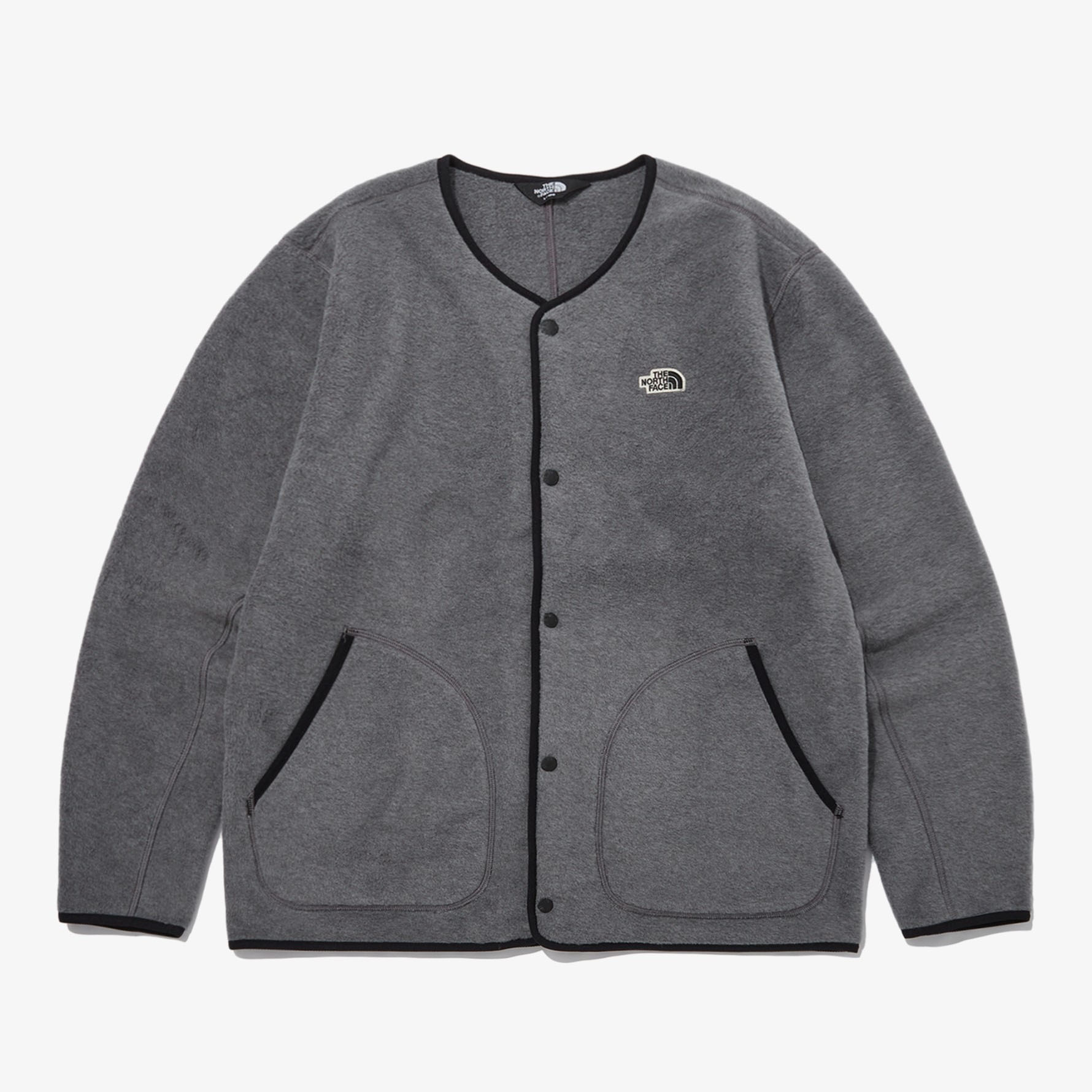 THE NORTH FACE ノースフェイス カーディガン ACAMPO EX CARDIGAN フリースカーディガン GRAY NAVY フリース  ロゴ ストリート グレー ネイビー NJ5JP51 NJ5JN63