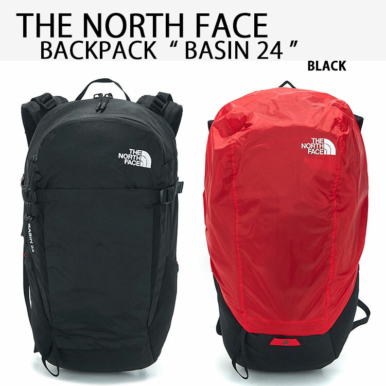 THE NORTH FACE ノースフェイス 登山パック キャンプバッグ 24リットル BASIN 24 BACKPACK ザック バックパック  リュック レインカバー BLACK NM2SM32A