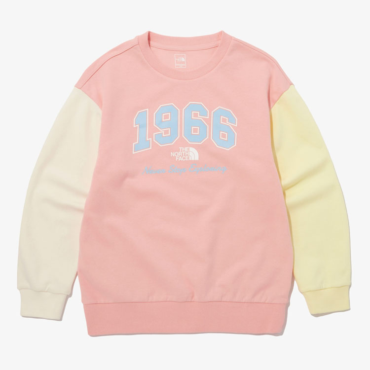 THE NORTH FACE ノースフェイス キッズ スウェット KS 1966 LOGO SWEATSHIRTS ロゴ スウェットシャツ 長袖 トレーナー プルオーバー 子供用 NM5MP01S/T/U