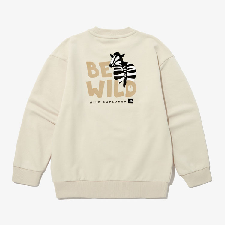 THE NORTH FACE ノースフェイス キッズ スウェット KS ANI-MATE SWEATSHIRTS アニマルメイト スウェットシャツ 長袖 トレーナー 子供用 NM5MP03S/T/U/V