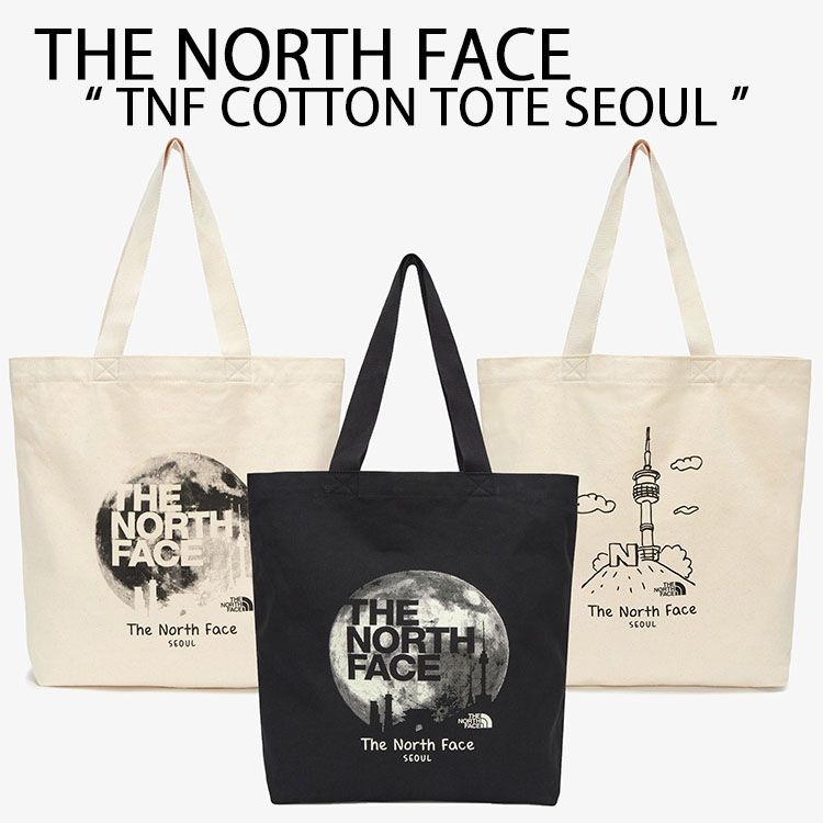 THE NORTH FACE ノースフェイス トートバッグ キャンバストート TNF COTTON TOTE SEOUL コットン トート ソウル  BLACK IVORY デザイントート 韓国 NN2PQ24A/C/D : tnf-nn2pq24 : セレクトショップ a-dot - 通販 -  Yahoo!ショッピング