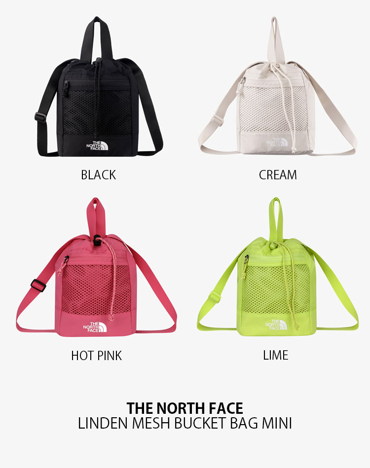 ★THE NORTH FACE★ White Label Linden Mesh Shoulder BagLIME The North Face] LINDEN MESH Bucket Bag Mini ☆25SS☆ Unisex