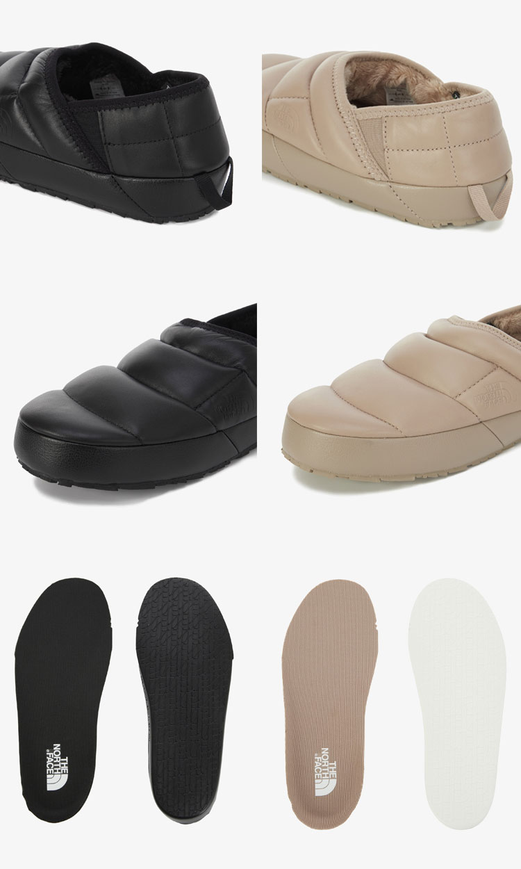 THE NORTH FACE ノースフェイス ミュール THERMOBALL TRACTION MULE LEATHER EX ミュール スリッポン レザー BLACK BEIGE ウィンターシューズ フリースミュール NS85R70A/B THE NORTH FACE（ザ ノースフェイス） ノースフェイス ミュール