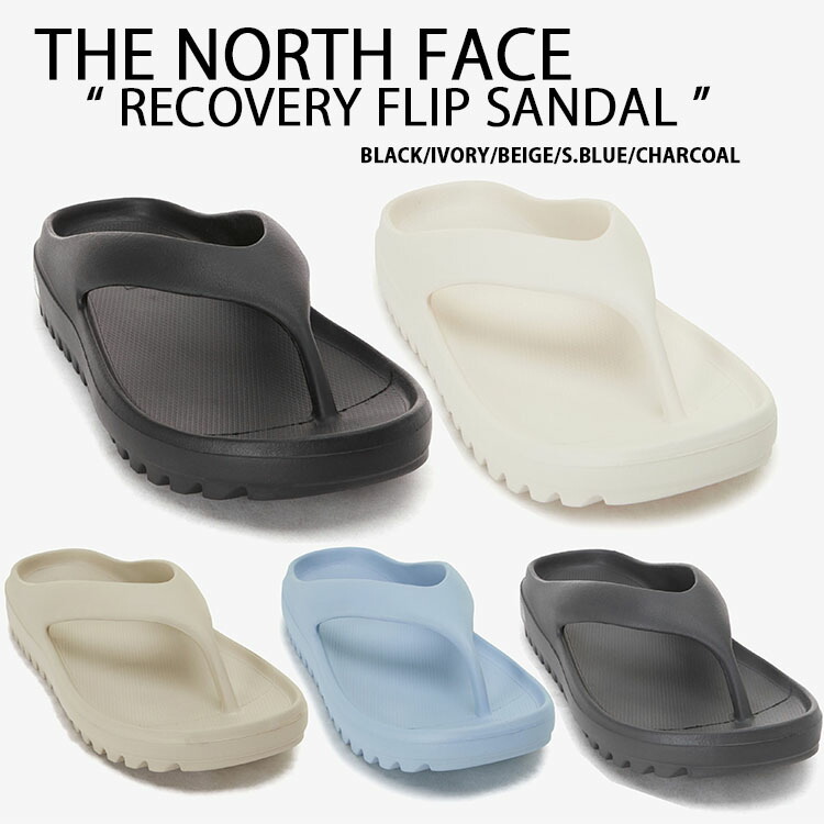 THE NORTH FACE ノースフェイス サンダル RECOVERY FLIP ビーチサンダル シャワーサンダル 一体型サンダル フリップ  BLACK IVORY BEIGE BLUE CHARCOAL NS98P02