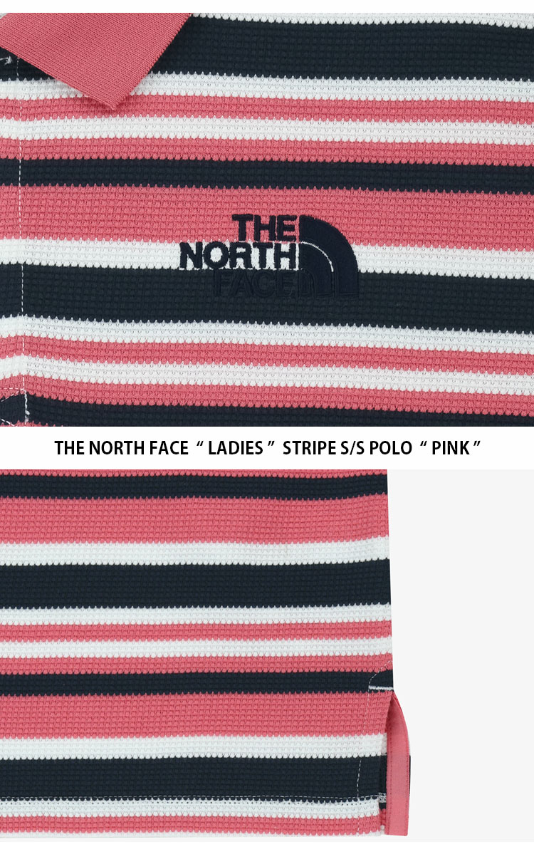 THE NORTH FACE ピンク ストライプ ポロシャツ M お値下げ】THE NORTH FACE ピンク ストライプ ポロシャツ M
