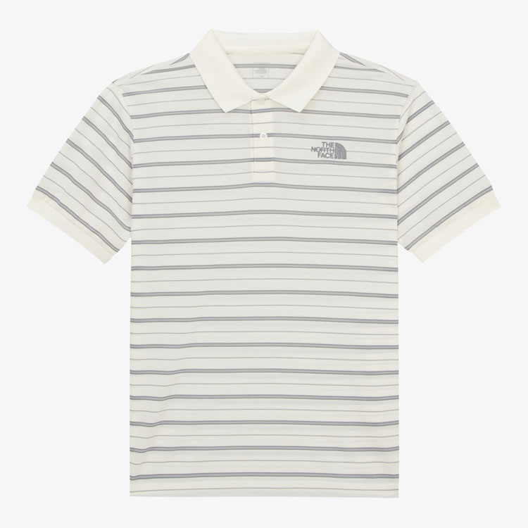 THE NORTH FACE ノースフェイス ポロシャツ M’S CMX STRIPE S/S POLO クライマックス ストライプ ショートスリーブ ポロ 半袖 ロゴ カジュアル アウトドア オフィス ブラック グリーン アイボリー メンズ レディース 男性用 女性用 男女共用 NT7PR05A/B/C【中古】未使用品 THE NORTH FACE（ザ ノースフェイス） ノースフェイス ポロシャツ M'S