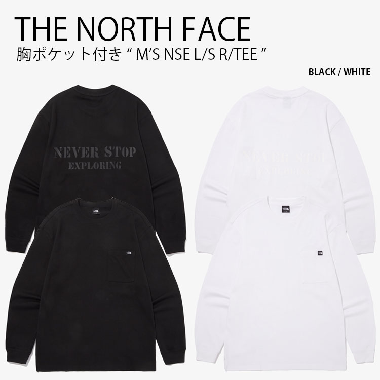 The North Face 長袖Tシャツ 黒 ポケット付き THE NORTH FACE メンズ 長袖Tシャツ ポケット付き スウェット