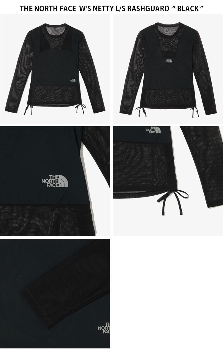 ​【新品タグ付】ノースフェイス ラッシュガード 黒 L 韓国限定 水着 長袖 THE NORTH FACE（ザ ノースフェイス） ノースフェイス レディース 水着
