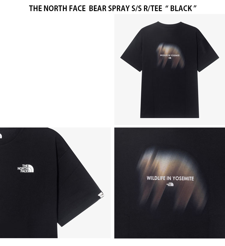 ★25SS【ノースフェイス】BEAR SPRAY 半袖 ラウンド Tシャ.ツ★ ノースフェイス]BEAR SPRAY 半袖 ラウンド Tシャツ☆25SS☆男女
