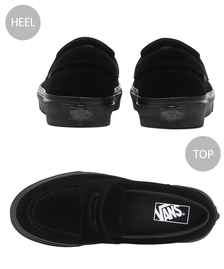VANS バンズ V196CF CN 23.5 美品 VANS バンズ スニーカー LOAFER BLACK V196CF CN ファッジ