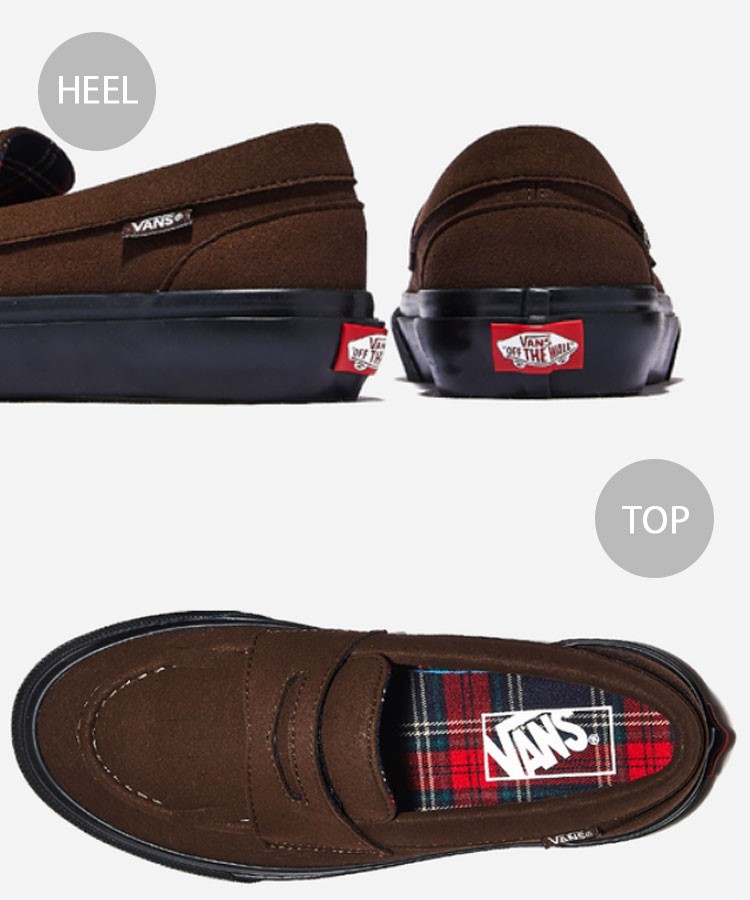 Vans×fudge フリンジ付き ローファー ブラウン