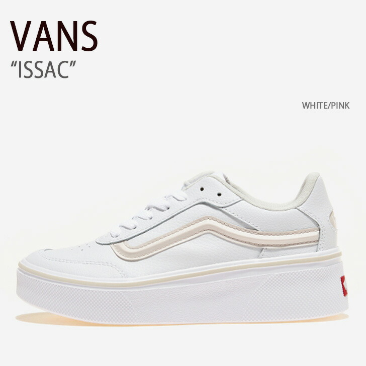 WAAC ホワイト/ピンク スニーカー VANS バンズ スニーカー ISSAC WHITE PINK V3942 WHITE/PINK