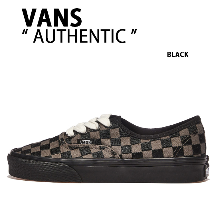スニーカー ^VANS^ Authentic embroidered check black VN0009PVCJK1 Vans Authentic 'Embroidered Checkerboard Black' VN0009PVCJK