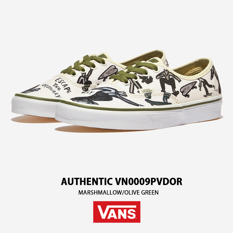マシュマロヴィーナス30sticks VANS バンズ スニーカー AUTHENTIC MARSHMALLOW OLIVE GREEN