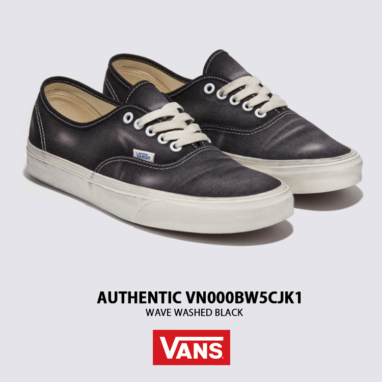 VANS バンズ スニーカー AUTHENTIC WAVE WASHED BLACK VN000BW5CJK オーセンティック ブラック VANS（ヴァンズ） バンズ スニーカー AUTHENTIC WAVE WASHED BLACK