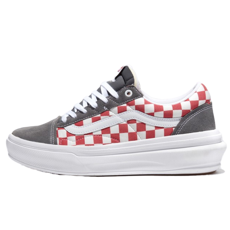 VANS バンズ スニーカー OLD SKOOL OVERT CC CHECKERBOARD PEWTER RED VN000BWALN4 オールドスクールオーバートCC チェッカーボードピューター レッド