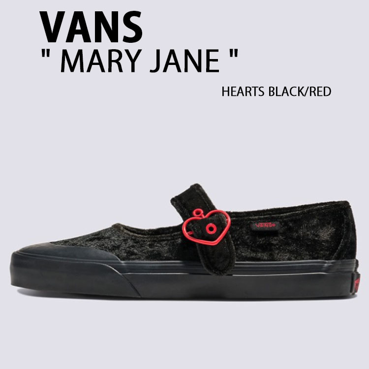 VANS バンズ スニーカー MARY JANE HEARTS BLACK RED VN000CRR458 メリージェーン ハート ブラック レッド レディース VANS（ヴァンズ） バンズ スニーカー MARY JANE HEARTS BLACK RED