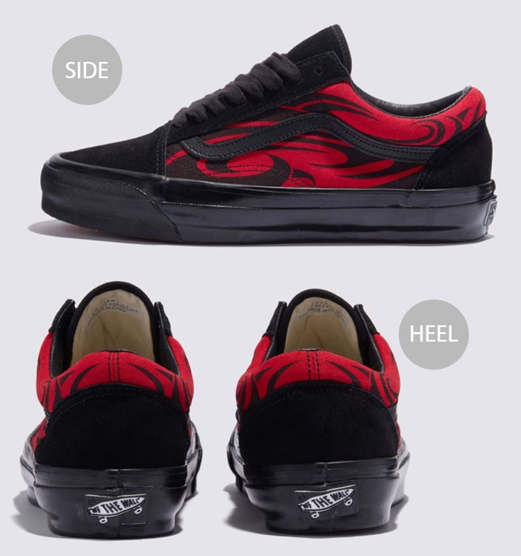 VANS バンズ スニーカー PREMIUM OLD SKOOL Y2K FLAME BLACK RED
