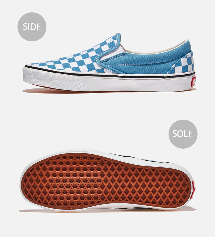 [VANS] スリッポン SLIP-ON チェッカーボード ダスティブルー VANS] スリッポン SLIP-ON チェッカーボード ダスティブルー