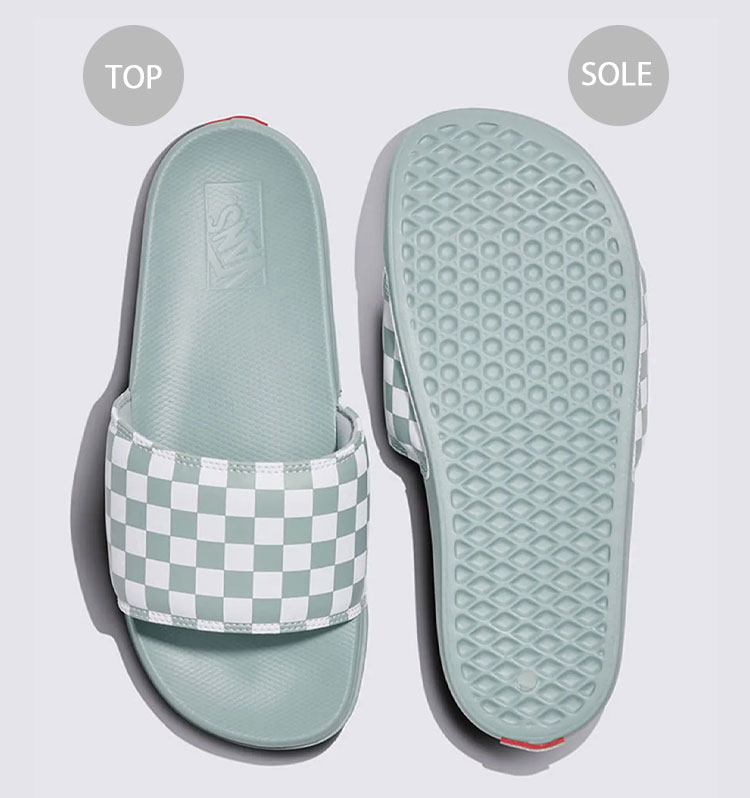 VANS バンズ サンダル LA COSTA SLIDE-ON VN000D7GBH7 シューズ ラコスタ スライドオン チェッカボード シャワーサンダル ライドグレー VANS（ヴァンズ） バンズ サンダル LA COSTA SLIDE-ON CHECKERBOARD