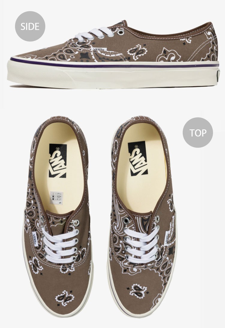 VANS（ヴァンズ） シューズ LX AUTHENTIC 44 BANDANA BROWN PURPLE