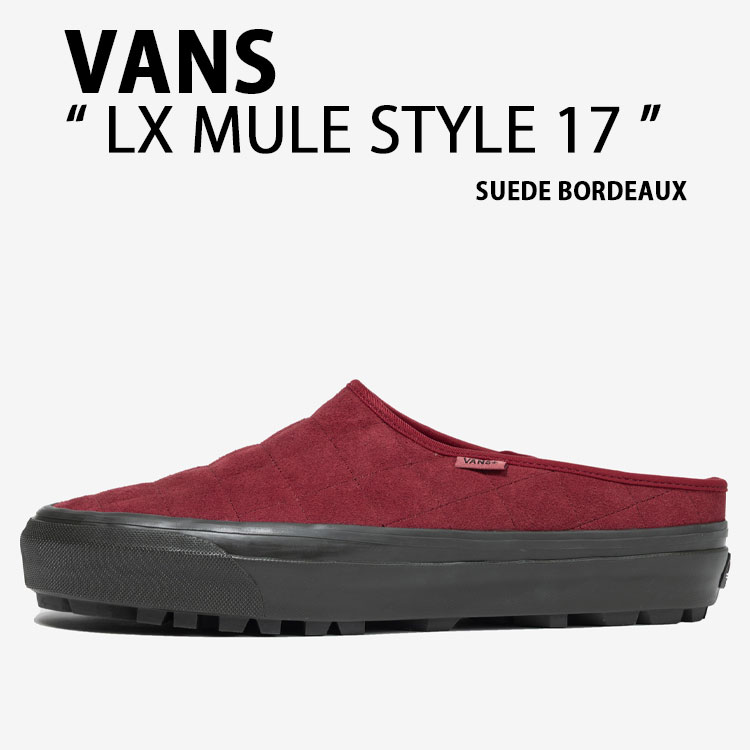 VANS バンズ ミュールスニーカー LX MULE STYLE 17 VN000DAEBRD シューズ LXミュールスタイル17 RED BLACK レッド ブラック VANS（ヴァンズ） バンズ ミュールスニーカー LX MULE STYLE 17