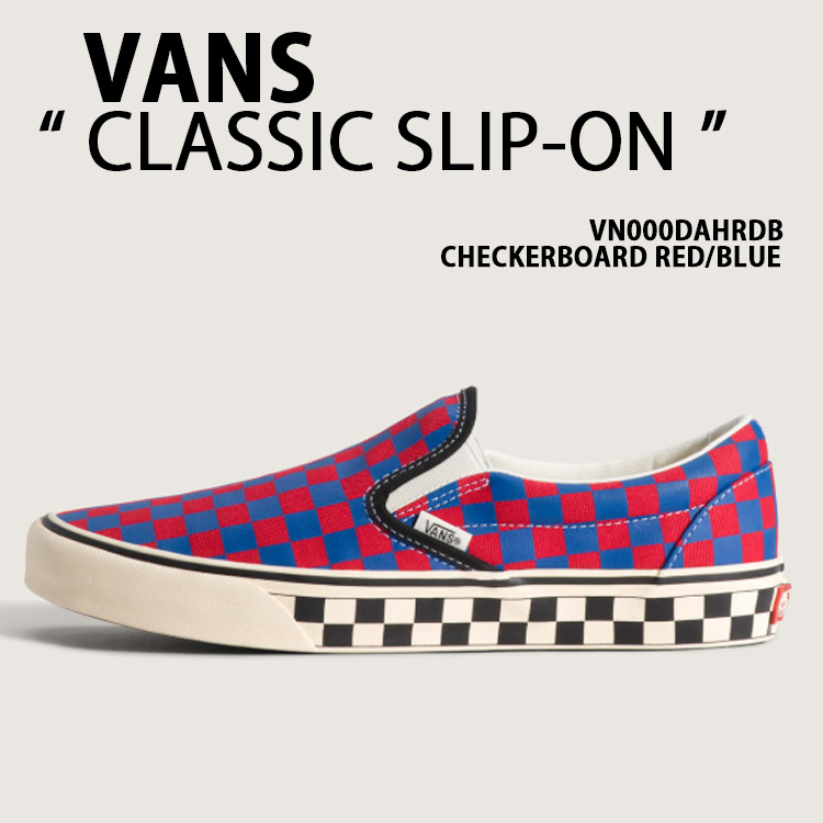 VANS スリッポン レッド チェッカーボード 希少 VANS（ヴァンズ） バンズ スニーカー CLASSIC SLIP-ON CHECKERBOARD