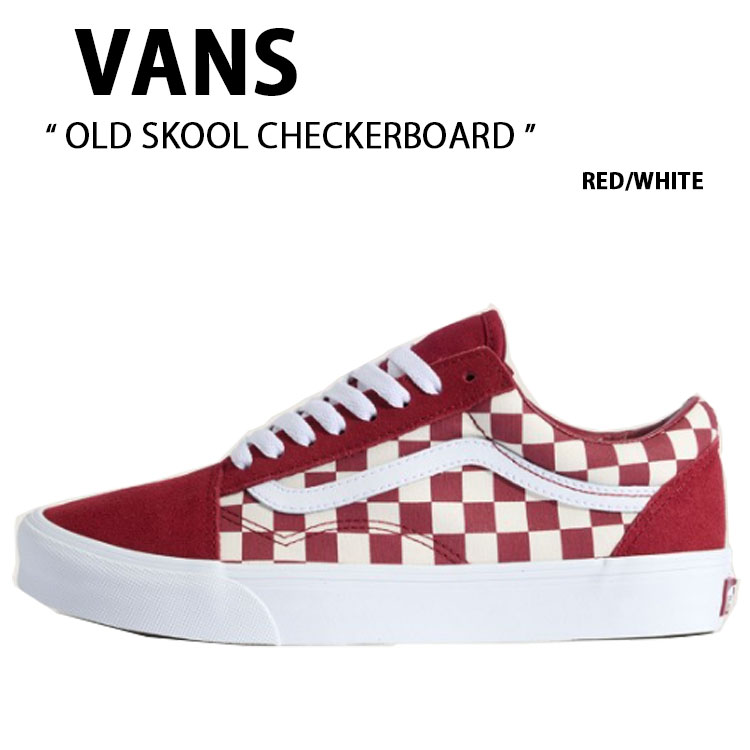 VANS バンズ スニーカー OLD SKOOL CHECKERBOARD RED WHITE VN000DB3Y52 オールドスクール チェッカーボード レッド ホワイト 男性用 女性用 vn-vn000db3y52-01.jpg