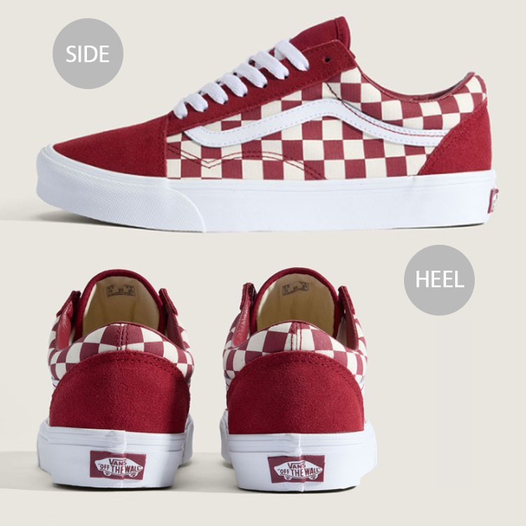 VANS（ヴァンズ） バンズ スニーカー OLD SKOOL CHECKERBOARD RED 