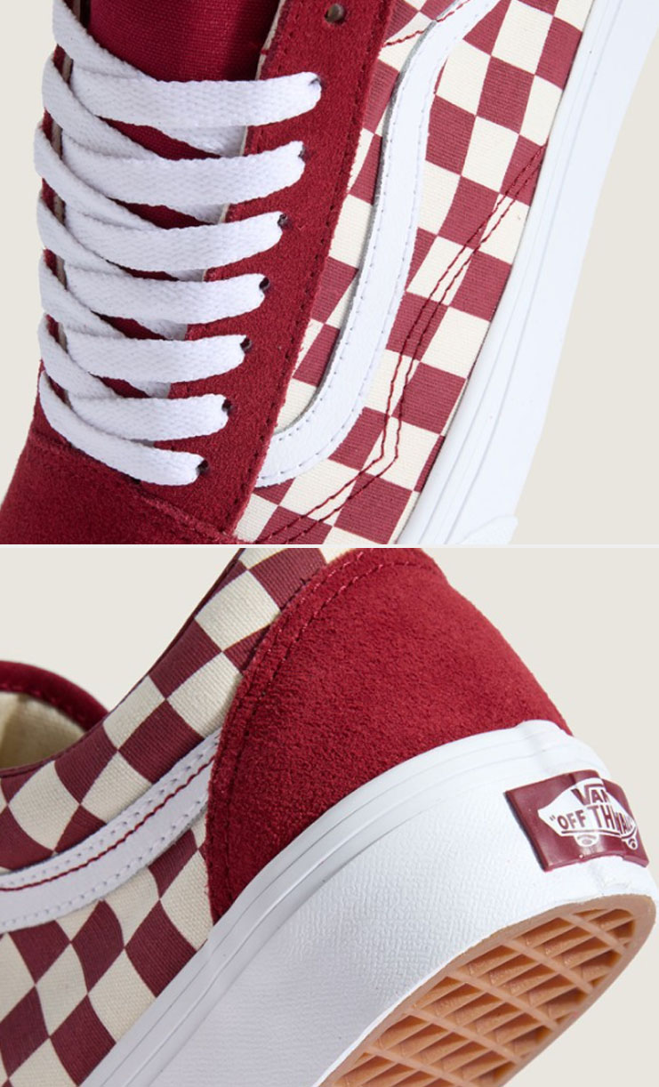 VANS（ヴァンズ） バンズ スニーカー OLD SKOOL CHECKERBOARD RED